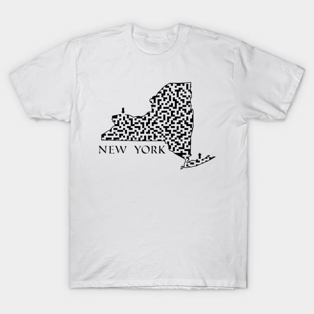 State of New York Maze T-Shirt by gorff